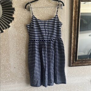 J. Crew Navy and White Striped Mini Dress
